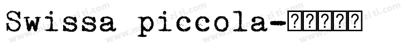Swissa piccola字体转换